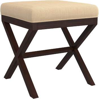 18.5" Morgan Backless Upholstered Wood Vanity Stool Golden Beige - Hillsdale Furniture