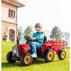 JOYMOR Ride on Tractor with Remote Control, 25W Motors Electric Tractor with Trailer, 12V Battery Powered Ride on car Toy for Boys and Girls (Red) - 2 of 4