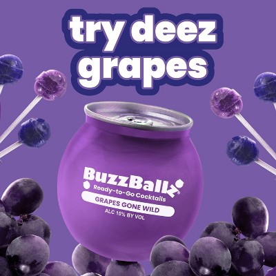 BuzzBallz Grapes Gone Wild Cocktail - 4pk/200ml Bottles