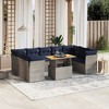 vidaXL Patio Sofa Set with Cushions 10 Piece, Outdoor Sectional Sofa Couch, Patio Conversation Set for Garden Backyard, Gray Poly Rattan - 2 of 4