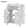 PAGED 24" Bathroom Vanity with Ceramic Sink,Bathroom Sink Cabinet with 2 Soft-Close Doors and Drawers for Bathroom - 3 of 4