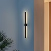 JONATHAN Y Vara Modern Minimalist Indoor/Outdoor Metal 350-Degree Rotate Dimmable Integrated Linear LED Wall Sconce - 2 of 4