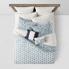 12pc Reversible Paisley Print Comforter & Sheets Set Blue/Dark Teal Blue - Threshold™ - 4 of 4