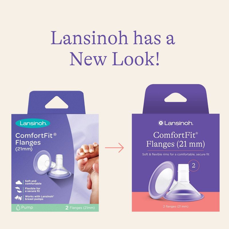 Lansinoh Comfort Fit Breast Pump Flanges - 2ct, 3 of 12