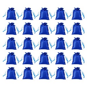 Unique Bargains Mini Smooth Wedding Christmas Satin Bags with Drawstring 50 Pcs - 1 of 4