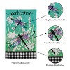 Evergreen Dragonflies and Wildflowers LInen House Flag 28 x 44 Inches Outdoor Decor for Homes and Gardens - 3 of 4