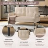 LIVAREEmlen Comfortable Monochrome Double Sofa,Corduroy Fabric,Suitable,for Living Rooms and Bedrooms - 3 of 4