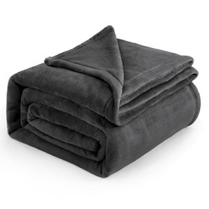 Bedsure | Flannel Blanket Solid 280GSM Soft Fuzzy Plush  Bed Blanket - 1 of 4
