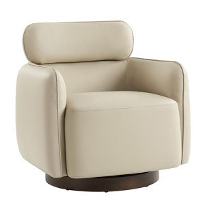 Richie Swivel Chair with a round backrest | ARTFUL LIVING DESIGN-WHITE - 1 of 4
