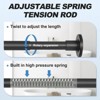 Aoibox Adjustable Stainless Steel Shower Curtain Rod, Spring Tension Telescoping Design, Easy Install No Rust, Versatile for Closet or Window - 2 of 4