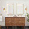 Wooakway Recessed or Wall Mount Medicine Cabinet 16 x 24 Inch Bathroom Mirror Cabinet with HD Mirror, Black - 2 of 4