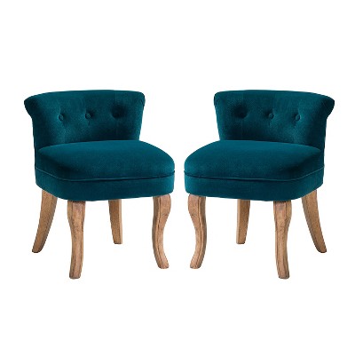 Serena Vanity Stool Set of 2 With Tufted Backrest | HULALA HOME