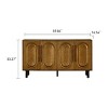 Modern 4-Door Sideboard Buffet Cabinet with Adjustable Shelf and Storage, Console Table for Entryway or Dining Room–Tanpinhause - 4 of 4