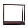 HomeRoots 13" Dark Brown And Clear Glass Standard Display Stand - 3 of 4