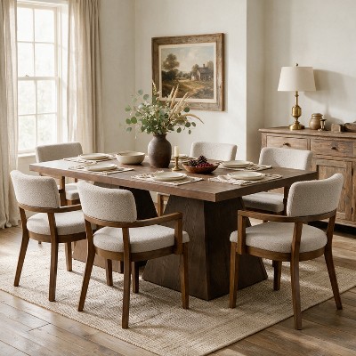 Christopher Knight Home Temur 7 Piece Dining Set with Double