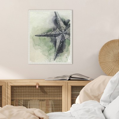 Amanti Art Found Starfish II by Grace Popp Canvas Wall Art Print Framed 16 x 20