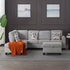 MAYEERTY 94.5 Inch L-Shaped Sectional - Solid Wood & Iron Frame, Storage Ottoman, Built-in Cup Holders - 4 of 4