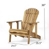 FONTOI Adirondack Chairs, Adirondack Chairs with Handles and Footrest, Backyard Chairs with Reclining Seat Back, Brown, 29.5"*30"*35.5" - 2 of 4