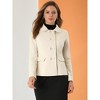 INSPIRE CHIC Women's Peter Pan Collar Double Breasted Long Sleeve Short Peacoat - 2 of 4