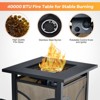 Tangkula 25’’ Propane Fire Pit Table 40,000 BTU Gas Fire Pit Patio Square Firetable for Backyard Garden Deck - 4 of 4