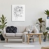 Stupell Industries Line Drawing Botanical Floral Bouquet Over Person Face, 30" x 40" - 2 of 4