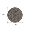Chocolate And Charcoal Floral Washable Indoor Outdoor Area Rug - 3 of 4