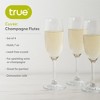 True Cuvée Champagne Flutes, Lead-Free Crystal Sparkling Wine Glasses, Stemmed Wine Glass Set, Set of 4, 7 Ounces, Clear Finish - 2 of 4