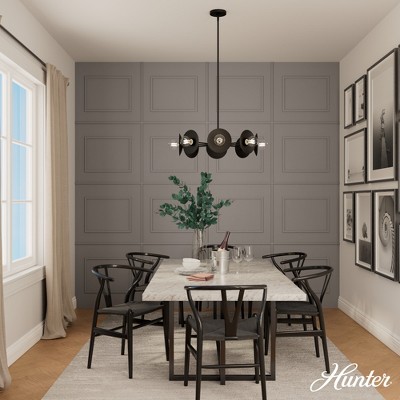 Fernando Matte Black 8-Light Sputnik Chandelier
