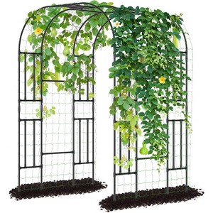 DoCred Large Tall Garden Arch Trellis for Climbing Plants Outdoor, 87in Tall Metal Garden Arbor Wedding Arches for Lawn, Party, Backyard Decoration - 1 of 4