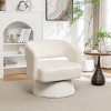 PAGED Comfy Swivel Accent Chair 360-degree Swivel Barrel chair with Velvet Fabric Upholstery for Bedroom, Living Room - 4 of 4