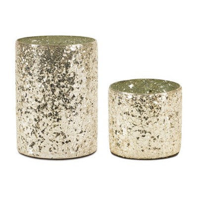 Melrose Mosaic Glass Candle Holder (Set of 2)