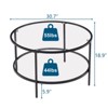 VINGLI Double Coffee Table Round Glass 78*78*49Cm - 4 of 4