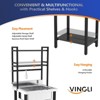 ROVSUN 67"H Commercial Sink 304 Stainless Steel Sink with Adjustable Shelves and Hanging Rod with Hooks, Freestanding Utility Sink - 2 of 4