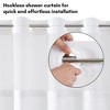 Americanflat 72x75 Hookless Shower Curtain - Grey Abstract Lines Shower Curtain with Sheer Panel, Snap-In Liner, and Grommets - 100% Polyester - 3 of 4