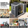 GDFStudio Lys Modern 72" Modern Plastic Outdoor Storage Shed with Floor and Lockable Door - 4 of 4