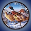 Collectable Sign & Clock | Frosty Morning Ringnecks Pheasants LED Wall Clock Retro/Vintage, Lighted - 2 of 4