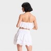 Women's Eyelet Tube Top - Universal Thread™ White - 2 of 3