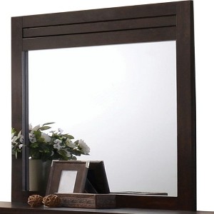 FONTOI Mirror Furniture Arched Wall Mirror Modern Curved Frame Design Adds Elegant Depth for Bedroom Living Room Entryway Décor, Mahogany, 1"*39"*37" - 1 of 4