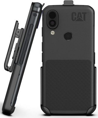 Nakedcellphone Belt Clip Holster Case with Stand for CAT S62 Pro Phone - Black