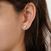 Girl's Classic Setting Solitaire Screw Back Sterling Silver Earrings - In Season Jewelry - 3 of 4