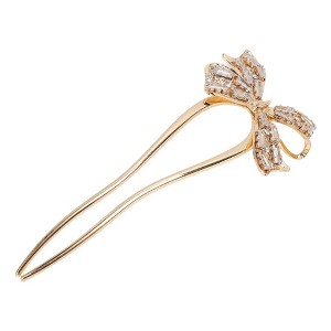 Unique Bargains Women's Fashion U-shaped Bow Decorative Hairpin 1 Pc - 1 of 4
