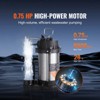 VEVOR Submersible Sewage Pump, 0.75HP 5000 GPH, Cast Iron Sewage Water Pump with 28 ft Lift 10 ft Power Cord and Automatic Float Switch - 3 of 4