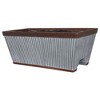 Southern Patio 24 Inch Westlake Outdoor Deck Rail Textured Resin Garden Flower Herb Planter w/ UV Protectors, Rustic Galvanized (2 Pack) - 2 of 4