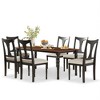 7-Piece Extendable Dining Table Set with 60"-78" Rectangular Wood Table & 6 Upholstered Chairs, Kitchen Dining Room Furniture with Removable Leaf - 2 of 4