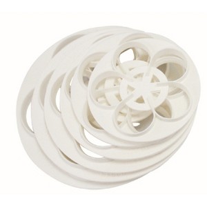 O'Creme Plastic Five-Petal-Rose Cutters 6 Different Sizes, 1 Each - 1 of 2