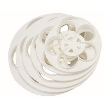 O'Creme Plastic Five-Petal-Rose Cutters 6 Different Sizes, 1 Each
