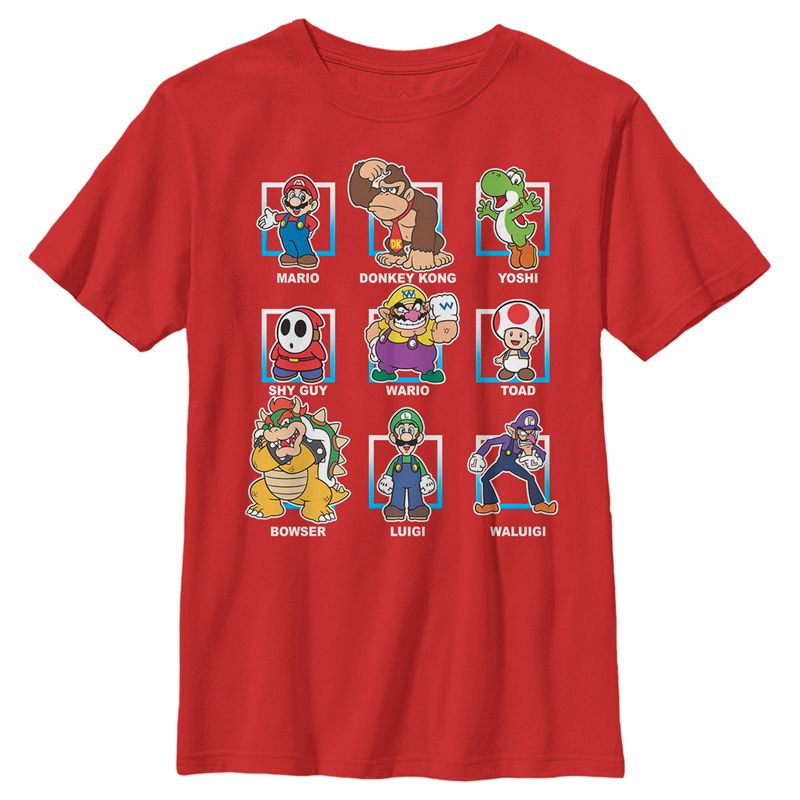 Boy's Nintendo Super Mario Bros. Character Lineup T-Shirt, 1 of 5