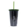 Silver Buffalo TMNT Black Belts 16oz Plastic Cold Cup with Lid and Straw - 2 of 4