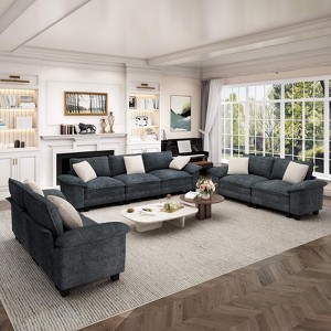 Captiva Designs Cloud Modular 7PC Sectional Sofa Set, Oversized U-Shaped Couch with Lounge Comfort, Corduroy & Chenille Fabric - 1 of 4