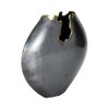Modern Glam Metal Vase - Decorative Accent for Home, Office, Bedroom & Living Room - Distressed Metallic Finish - Stylish Centerpiece - 11" Black - 4 of 4